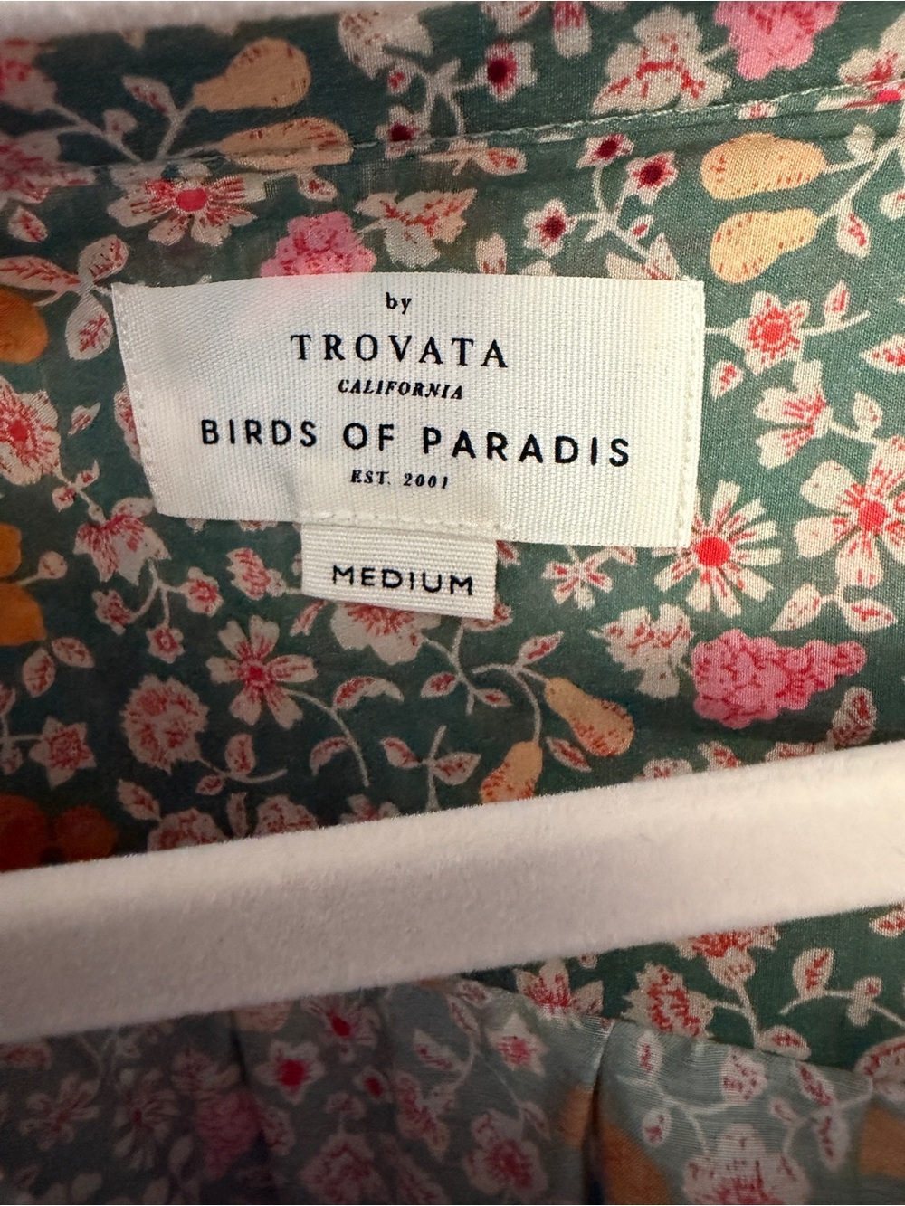 Trovata Sage Floral Button-Front Peasant Blouse - Picture 5 of 5
